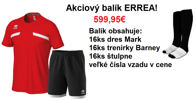 Akciový balík Errea Mark / Barney - 16ks! - MARK_BARNEY