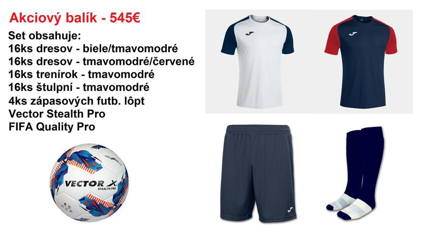 Akciový balík - 32ks Joma Academy + 16ks Nobel trenírky + 4ks Vector lopty - 101968.203_336_16_4