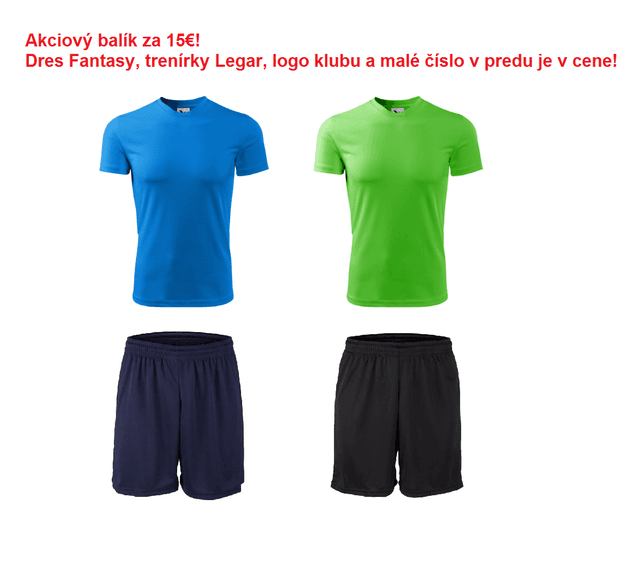 Akciový balík: Dres Malfini Fantasy + futbalové  trenírky Legar Classic - AB_Fantasy/Legar