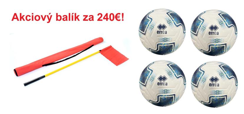 Akciový balík: rohové zástavky flexibilné s puzdrom - 1sada + futbalová lopta Errea New Gara Elite - 4ks - AB_CFG_GARA