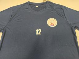 Akciový balík - 20ks tréningový dres Eden tmavomodrá + logo klubu + malé číslo vpredu - AB_EDEN_20