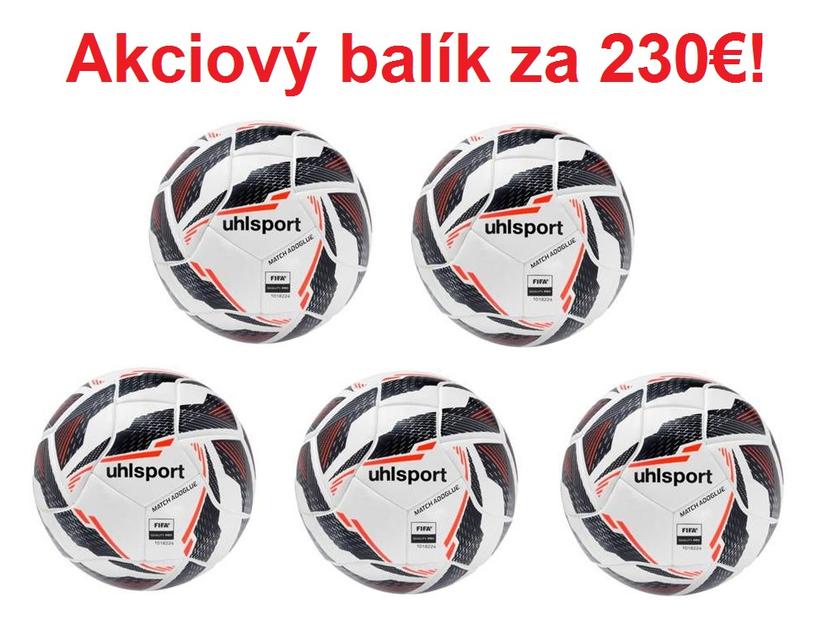 Akciový balík: futbalová lopta Uhlsport Match Addglue II - 5ks! - AB_MATCH_ADD_5