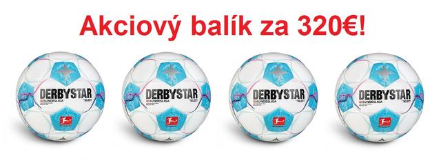 Akciový balík: futbalová lopta Derbystar Bundesliga Brillant APS v24 - 4ks! - 102011F_AB_4