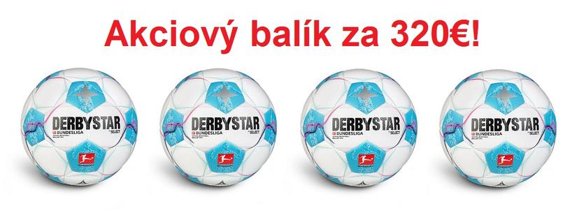 Akciový balík: futbalová lopta Derbystar Bundesliga Brillant APS v24 - 4ks! - 102011F_AB_4