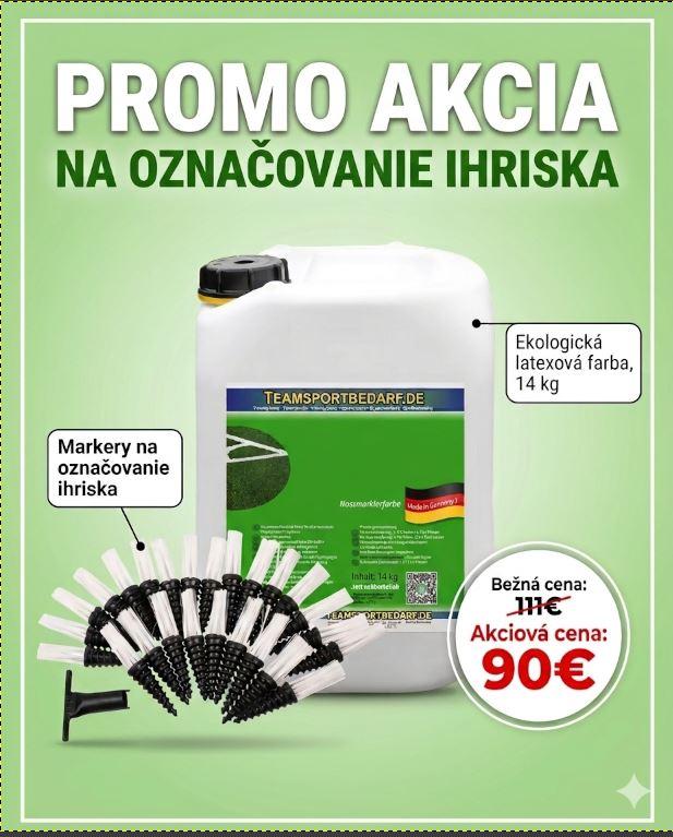 Ekologická farba 14kg + Markery na označovanie ihriska Tajbisport - marfar