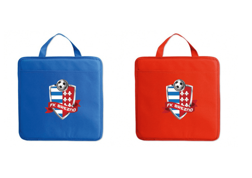 Podložka na sedenie s vreckom a logom klubu 30x30cm Tajbisport - podlvrecko