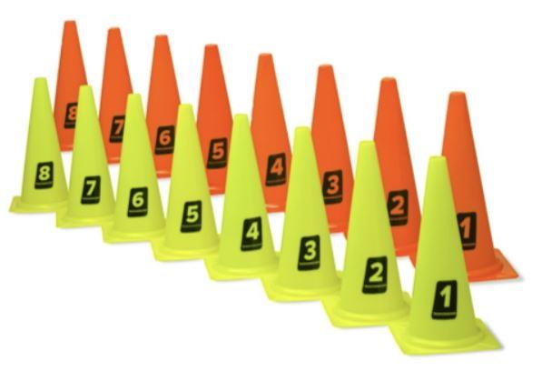 Kužele 8ks sada s číslami Tajbisport - 4763o