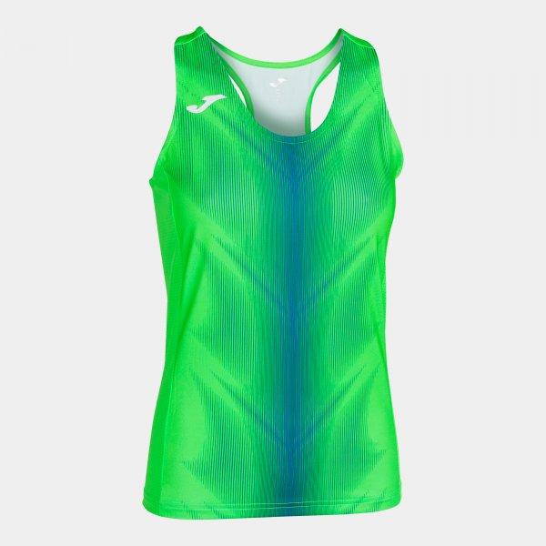 OLIMPIA T-SHIRT FLUOR GREEN-ROYAL SLEEVELESS WOMAN - 900932.027 - 9998465646059