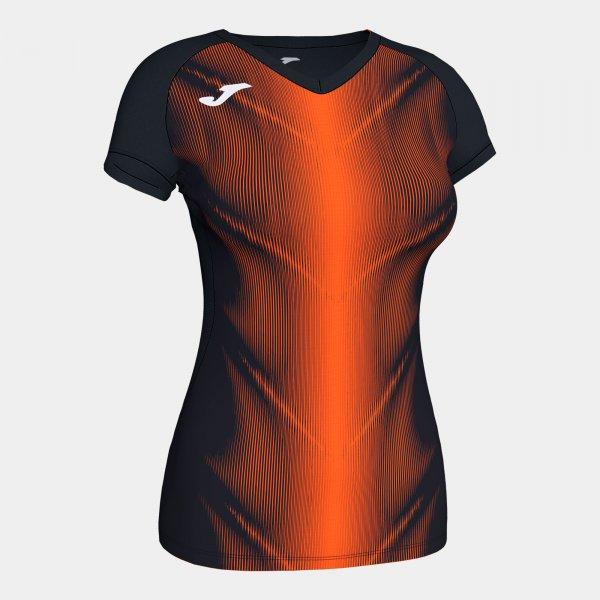 OLIMPIA T-SHIRT BLACK-ORANGE S/S WOMAN - 900933.120 - 9998466746055