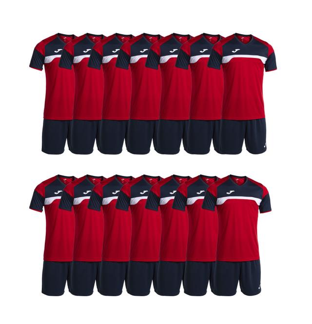 Sada 16ks set JOMA DANUBIO RED NAVY - Sada 16ks set JOMA DANUBIO RED NAVY