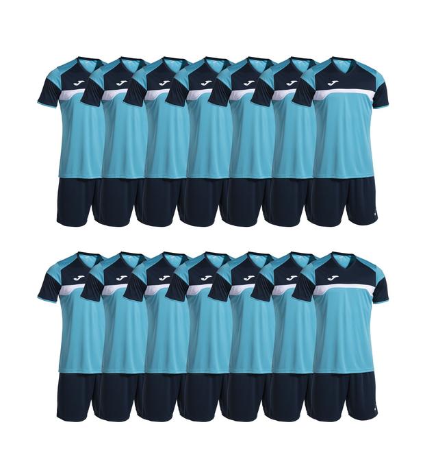 Sada 16ks set JOMA DANUBIO TURQUOISE NAVY - Sada 16ks set JOMA DANUBIO TURQUOISE NAVY