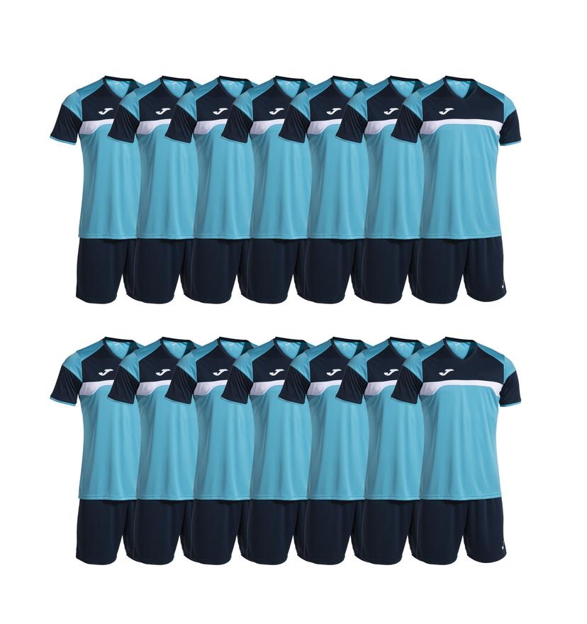 Sada 16ks set JOMA DANUBIO TURQUOISE NAVY - Sada 16ks set JOMA DANUBIO TURQUOISE NAVY