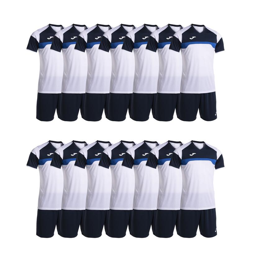 Sada 16ks set JOMA DANUBIO WHITE/NAVY - Sada 16ks set JOMA DANUBIO WHITE/NAVY