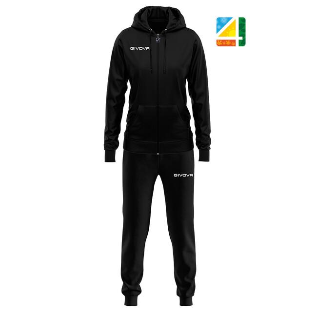 TUTA VISA TRIACETATO NERO/GRANATA - TR015-1010-L