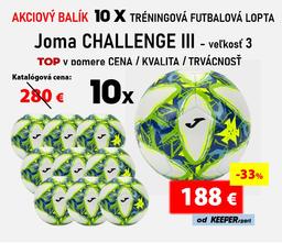 AKCIOVÝ BALÍK  10 X TRÉNINGOVÁ FUTBALOVÁ LOPTA   Joma CHALLENGE III - veľkosť 3  - 3-10-401484