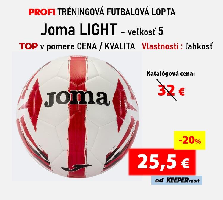 PROFI TRÉNINGOVÁ FUTBALOVÁ LOPTA Joma LIGHT - veľkosť 5 - light - č - 5