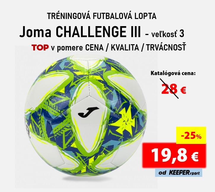 TRÉNINGOVÁ FUTBALOVÁ LOPTA   Joma CHALLENGE III - veľkosť 3  - 1-401484