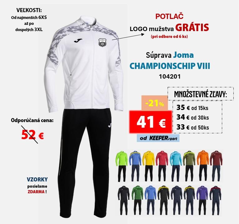 Vychádzková SÚPRAVA JOMA CHAMPIONSCHIP VIII. 104201  - s - 104201