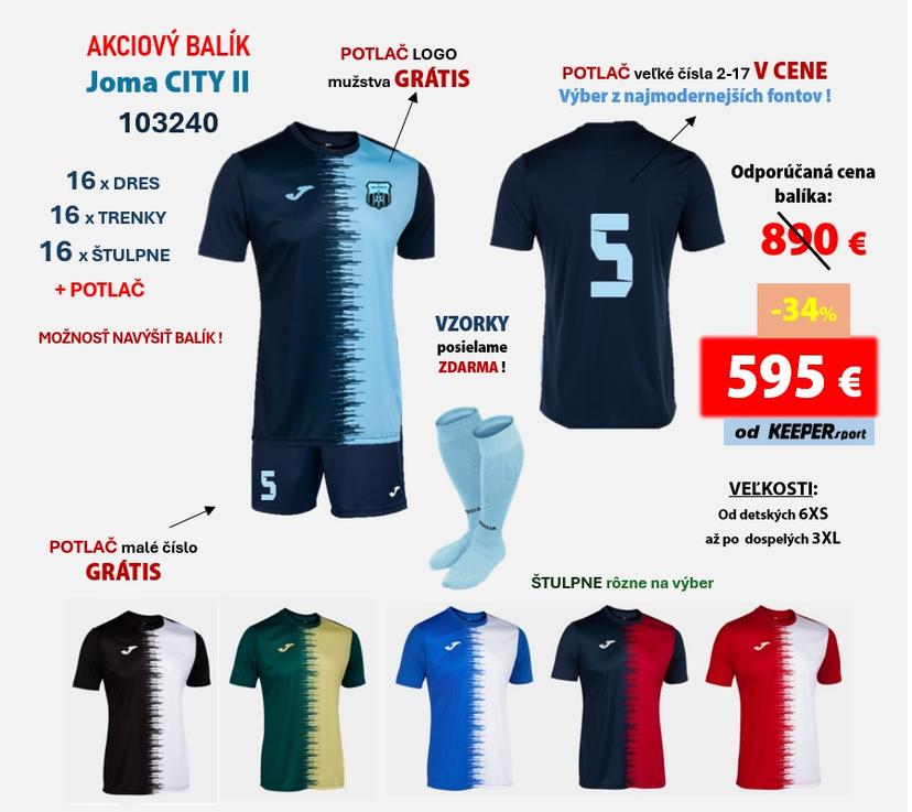 AKCIOVÝ BALÍK Joma CITY II + potlač - b - 103240