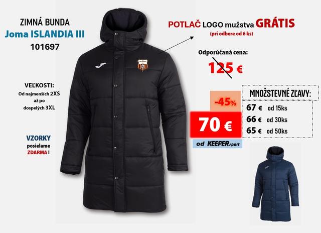 ZIMNÁ BUNDA predĺžená JOMA ISLANDIA III - 101697