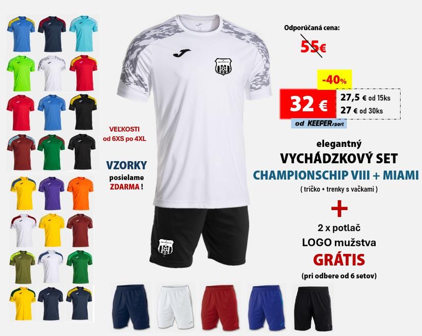 elegantný VYCHÁDZKOVÝ SET CHAMPIONSCHIP VIII  tričko + trenky s vačkami + potlač - VS - T - 104263