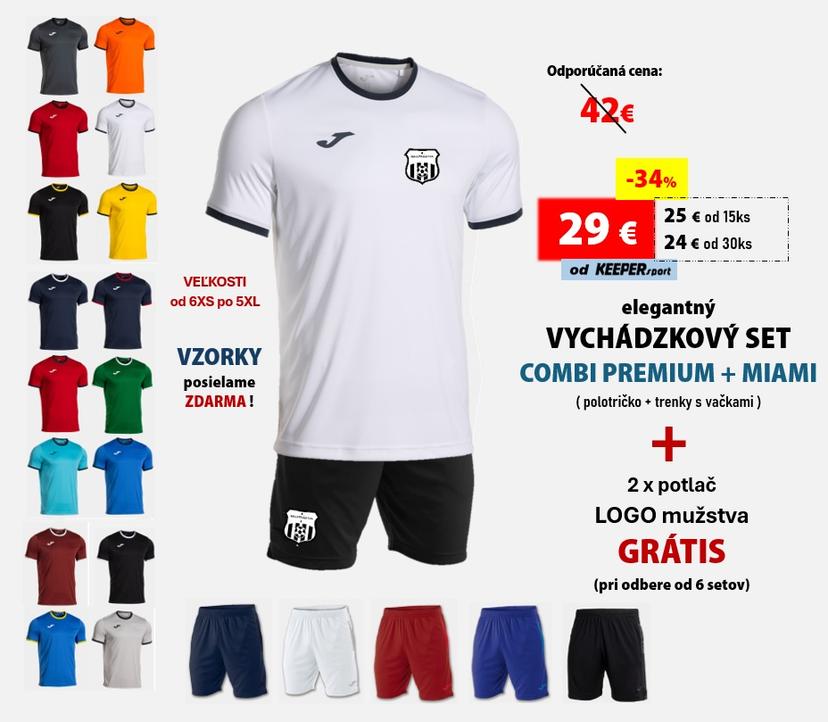 elegantný VYCHÁDZKOVÝ SET COMBI PREMIUM tričko  + trenky s vačkami  + potlač - VS - 104494