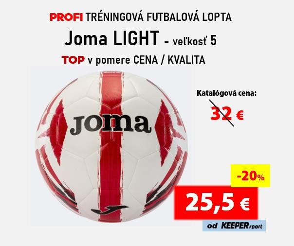 PROFI TRÉNINGOVÁ FUTBALOVÁ LOPTA Joma LIGHT - veľkosť 5 - light - č - 5