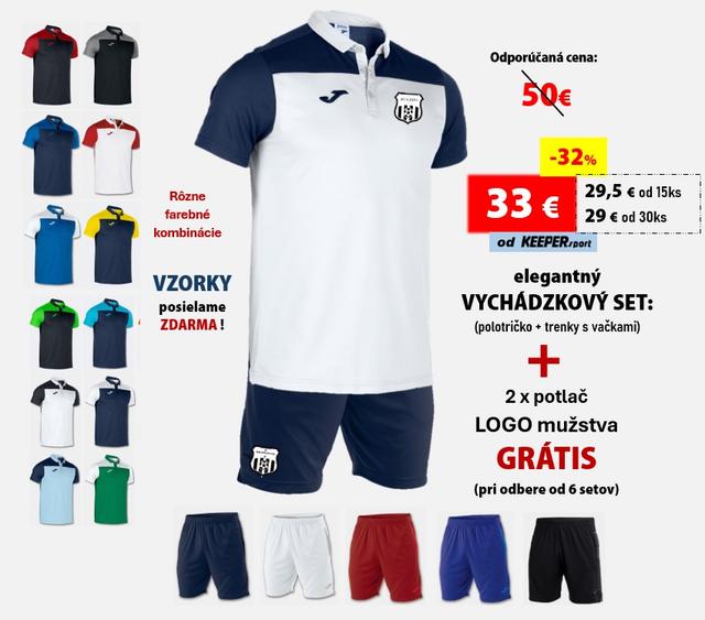 elegantný VYCHÁDZKOVÝ SET - polotričko a trenky s vačkami + 2 x potlač loga GRÁTIS - VS-1