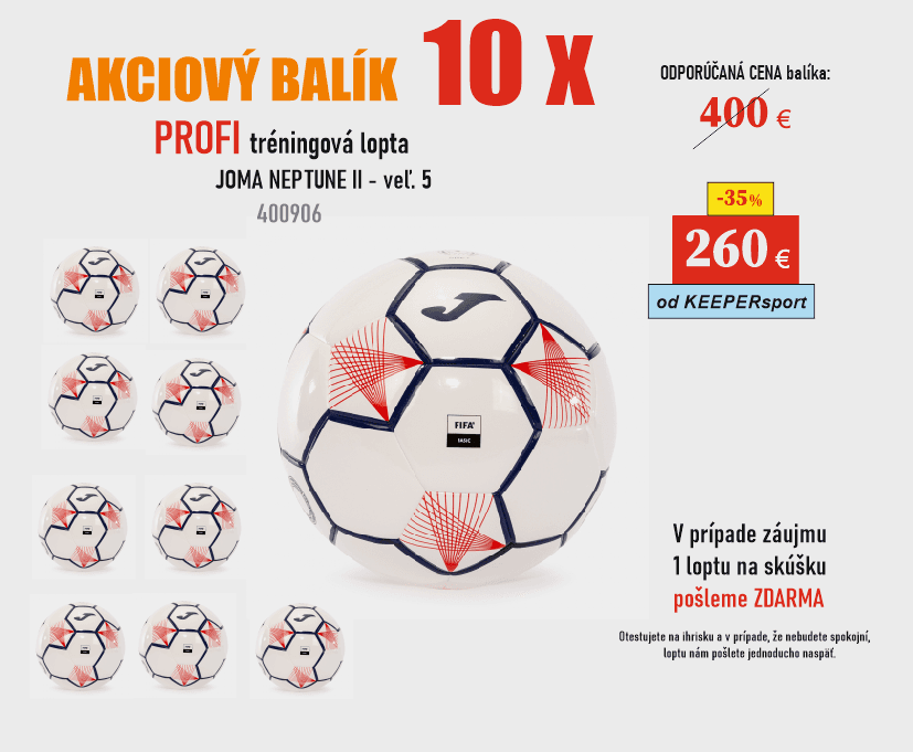 10 x PROFI tréningová lopta JOMA NEPTUNE II - 400906.206 - 400906.206 - 10 x