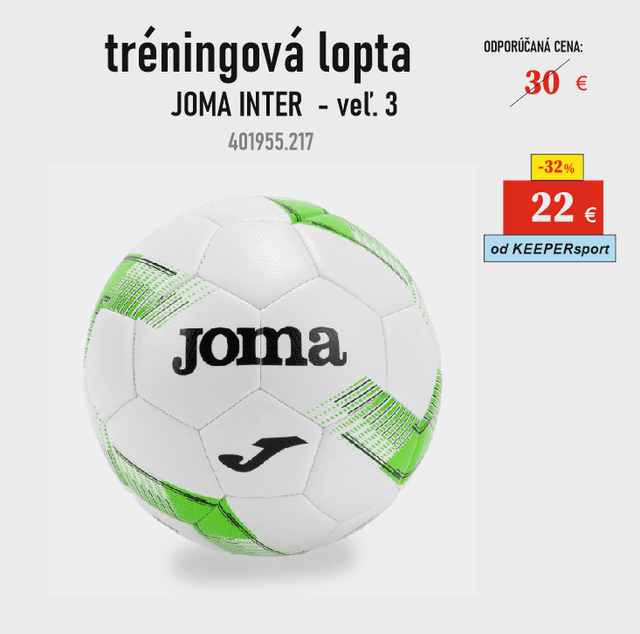 TRÉNINGOVÁ lopta JOMA INTER - veľkosť 3 - 401955.217 - INTER - 3 - 1x
