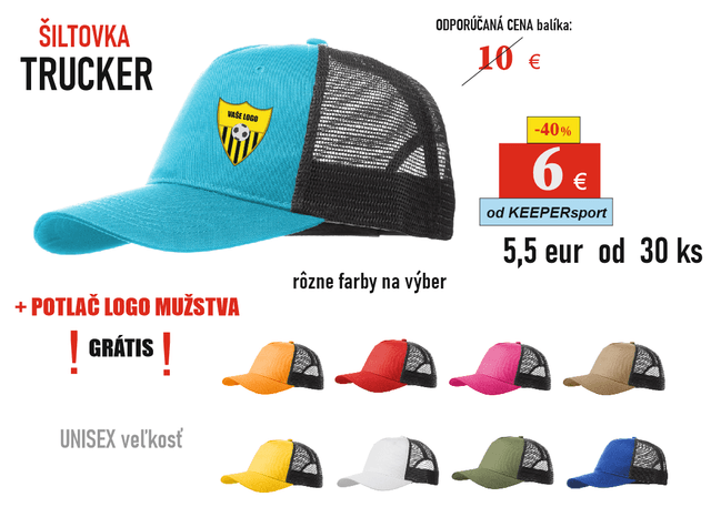 ŠILTOVKA - TRUCKER + logo mužstva GRÁTIS - šilt - tr - 5P311