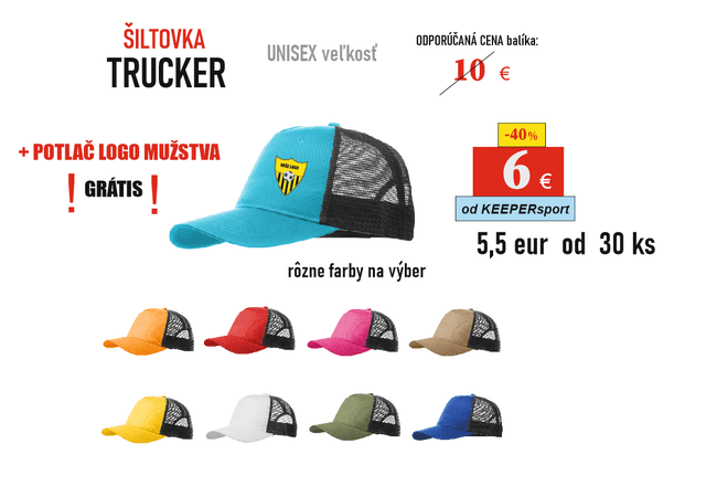 ŠILTOVKA - TRUCKER + logo mužstva GRÁTIS - šilt - tr - 5P311