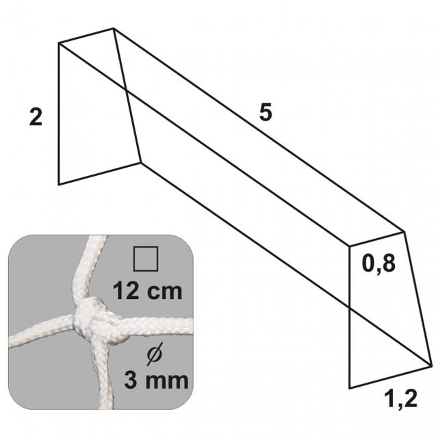 Futbalová sieť 5x2x0,8x1,2/12/3mm - 23_14965328