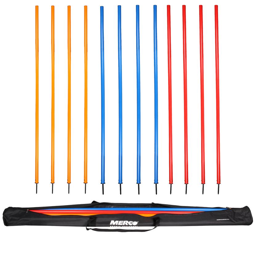 12x Slalomová tyč s bodcom 150 cm + taška - TR0077
