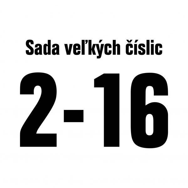 Potlač sada číslic - 2-16