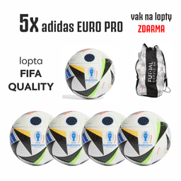 5x lopta adidas EURO PRO+vak na lopty ZDARMA - 5xIQ3682