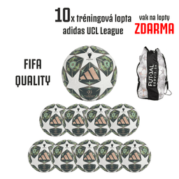 AKCIA!10x tréningová lopta adidas UCL League+vak ZDARMA! - JM4205-10-4