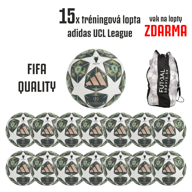 AKCIA!15xtréningová lopta adidas UCL League+vak ZDARMA! - JM4205-15-4