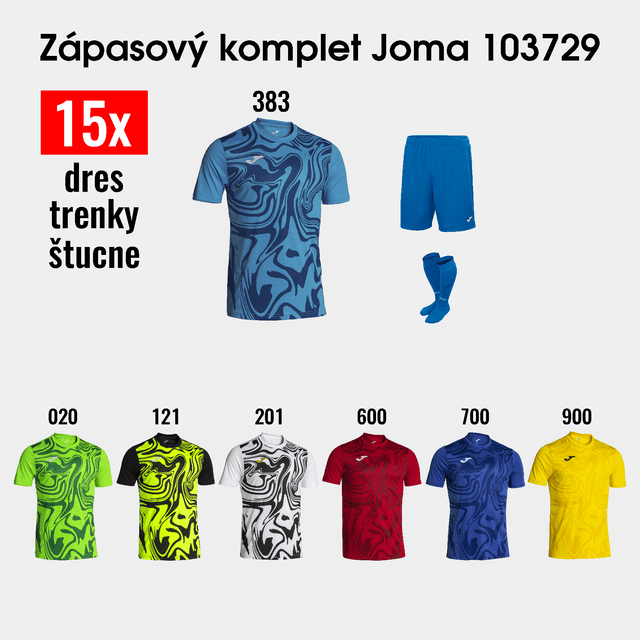 AKCIA! 15x zápasový komplet Joma 103729 - 103729-sada