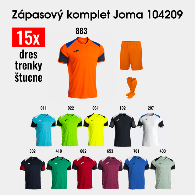 AKCIA! 15x zápasový komplet Joma 104209 - 104209-sada