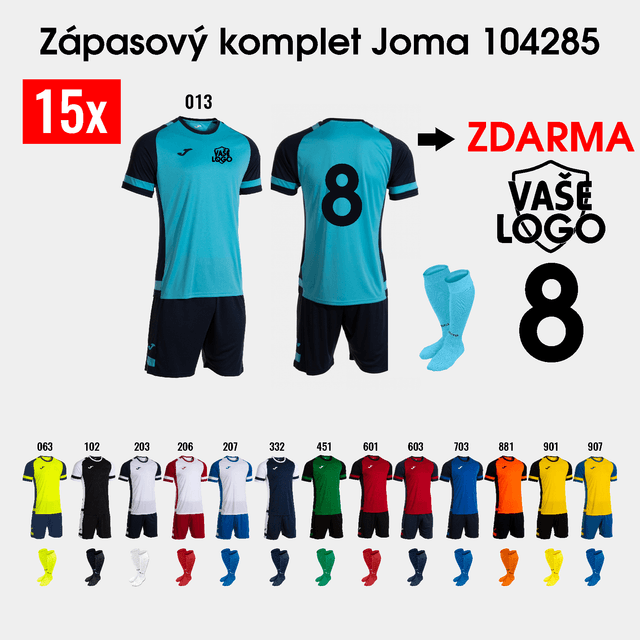 15x zápasový komplet Joma 104285 - 104285-sada