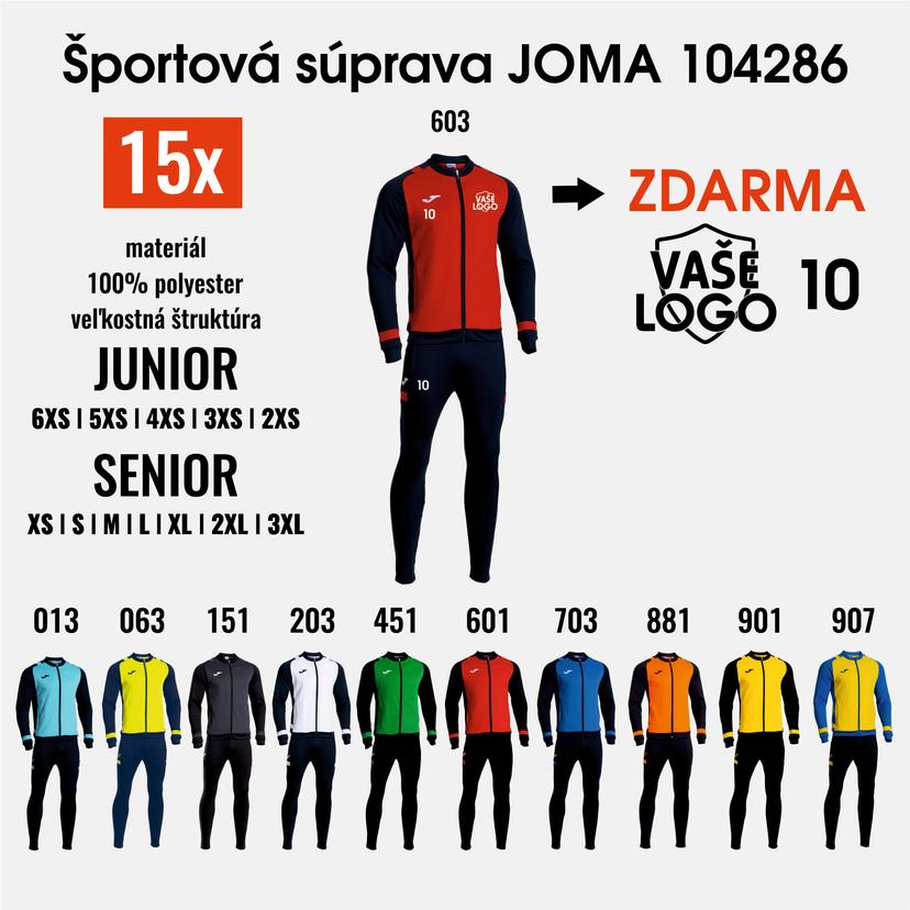 AKCIA!15x súprava Joma 104286 s potlačou - 104286-sada