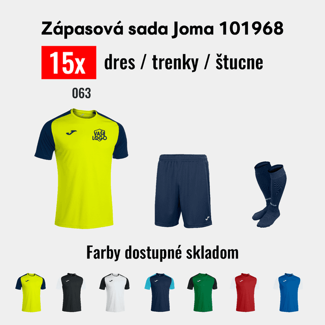AKCIOVÁ sada dresov JOMA 101968! OBMEDZENÁ PONUKA - sada101968.063