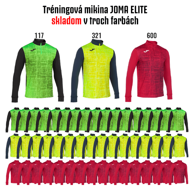 AKCIA!18x sada tréningová mikina Joma ELITE - elite