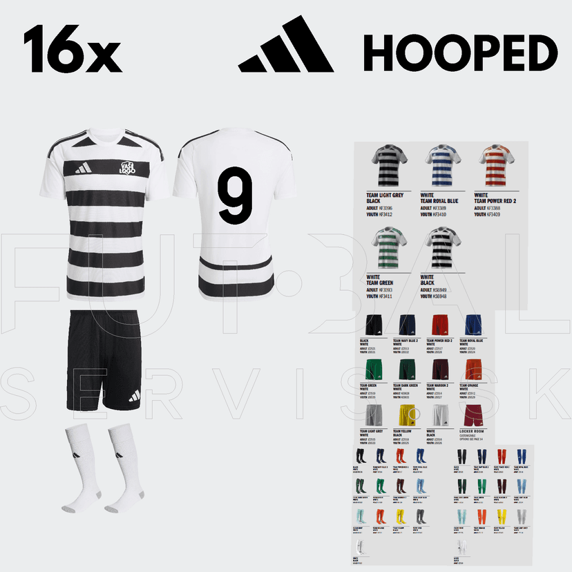 Zápasová sada adidas HOPPED26 16ks s potlačou - hooped-jr