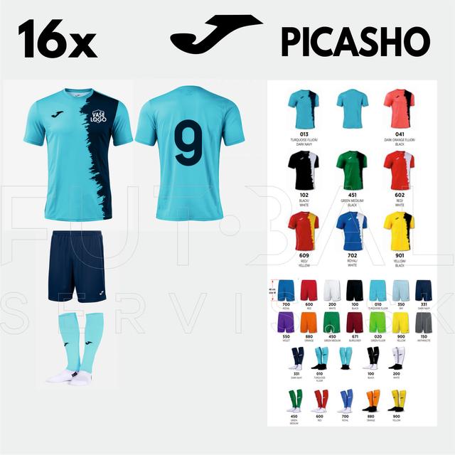 Zápasová sada Joma Picasho 16ks s potlačou - picasho