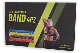 ZEUS SET posiľnovacích gúm RESISTANCE BAND 4ks - SET RESIS BAND