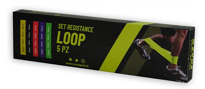 ZEUS SET posilňovacíh gúm RESISTANCE 5ks - SET RESIS LOOP