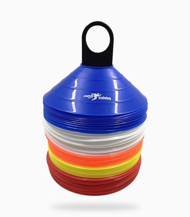 Označovacie méty MEVA  – set +mesh taška výška 5cm - oznacovacie mety+taska/25ks