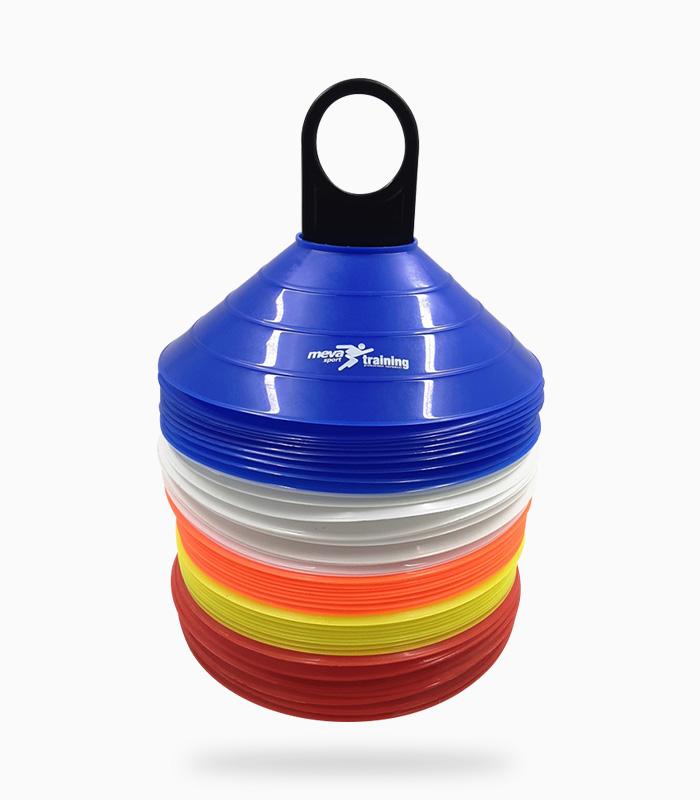 Označovacie méty MEVA  – set +mesh taška výška 5cm - oznacovacie mety+taska/25ks